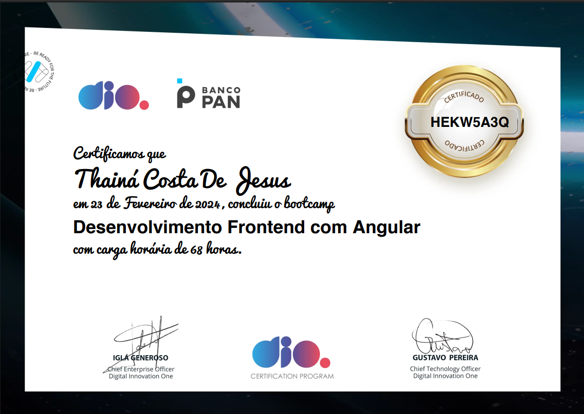 Certificado Frontend Angular